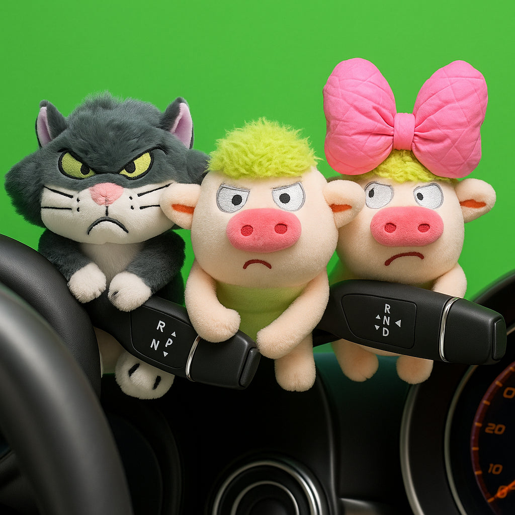 Lucifer Pig Plush Gear Lever Buddy Cute Car Interior Decoration