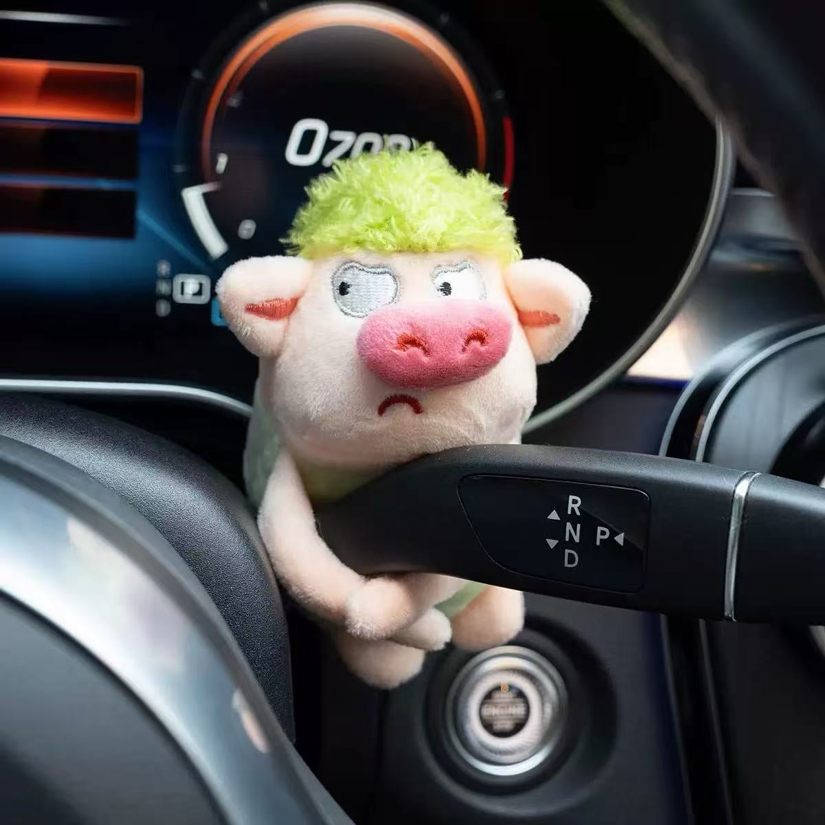 Lucifer Pig Plush Gear Lever Buddy Cute Car Interior Decoration