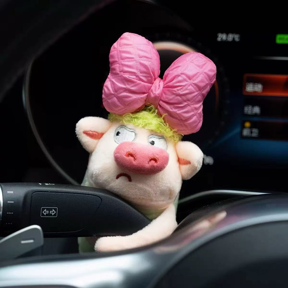 Lucifer Pig Plush Gear Lever Buddy Cute Car Interior Decoration
