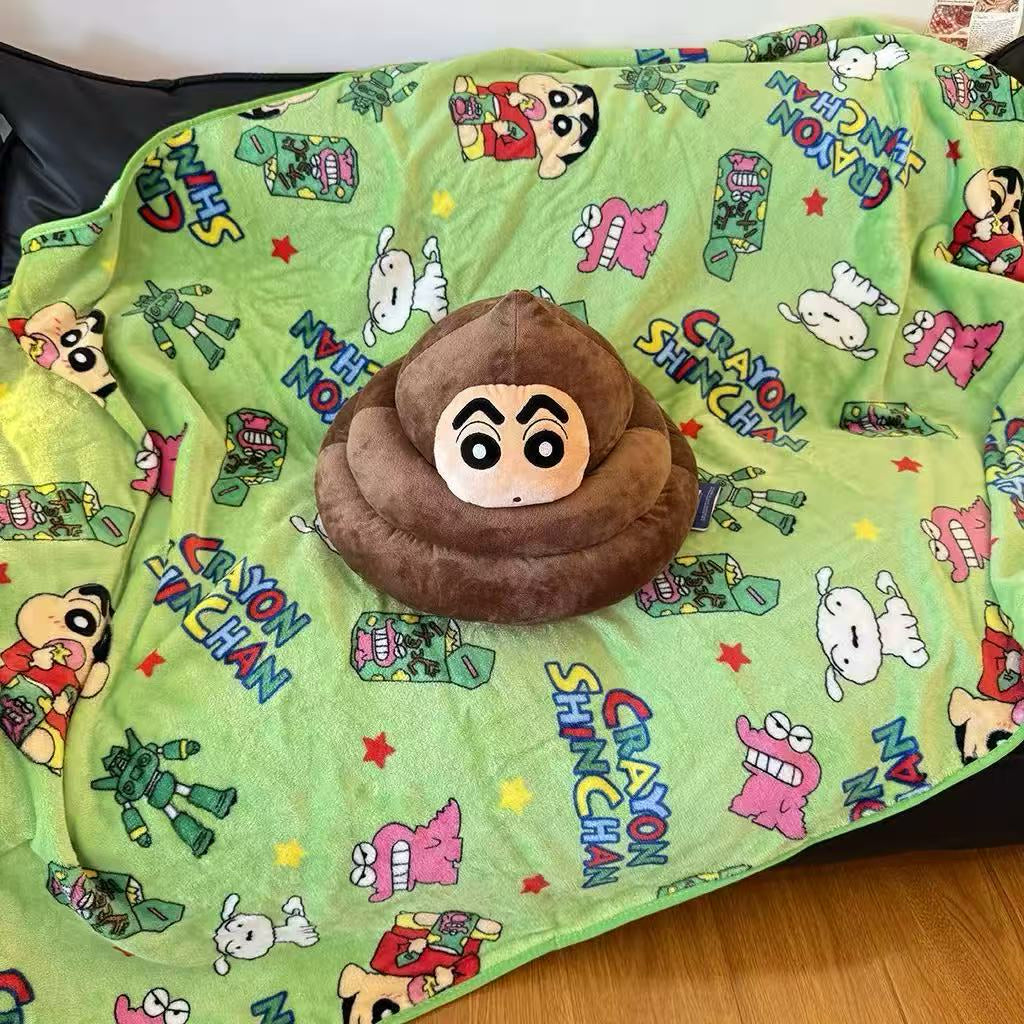 Poop Plush Pillow Blanket 2 in 1 Car Throw Cushion
