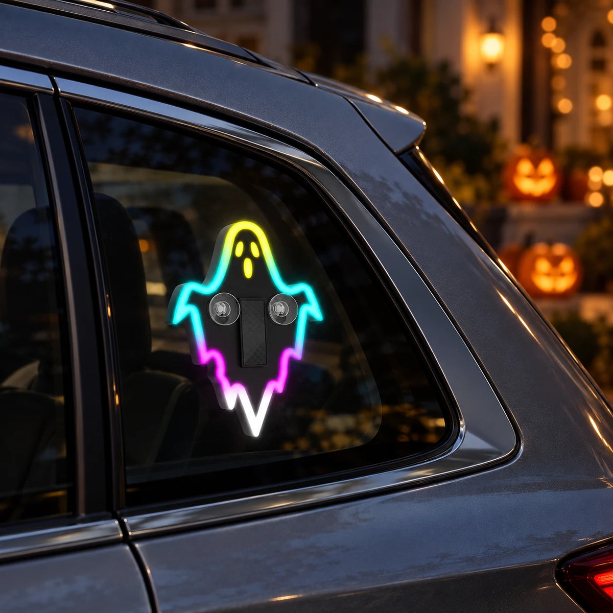 Ghost design multicolor Halloween LED car window light