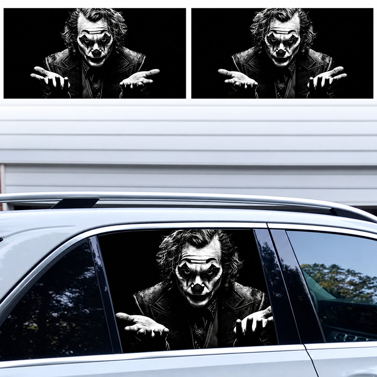 Joker Halloween horror character car window decal