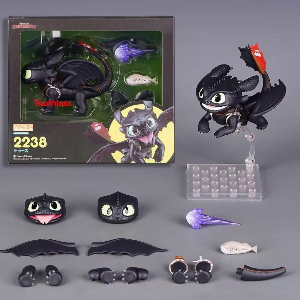 CARMOJ Articulated Toothless car ornament set with box and interchangeable parts