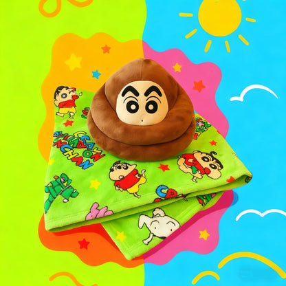 Poop Plush Pillow Blanket 2 in 1 Car Throw Cushion
