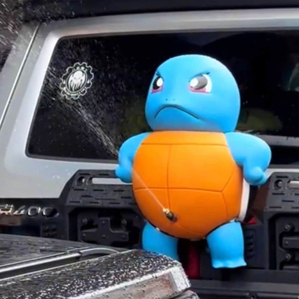 Viral Squirtle Water Gun Car Roof/Trunk Ornament