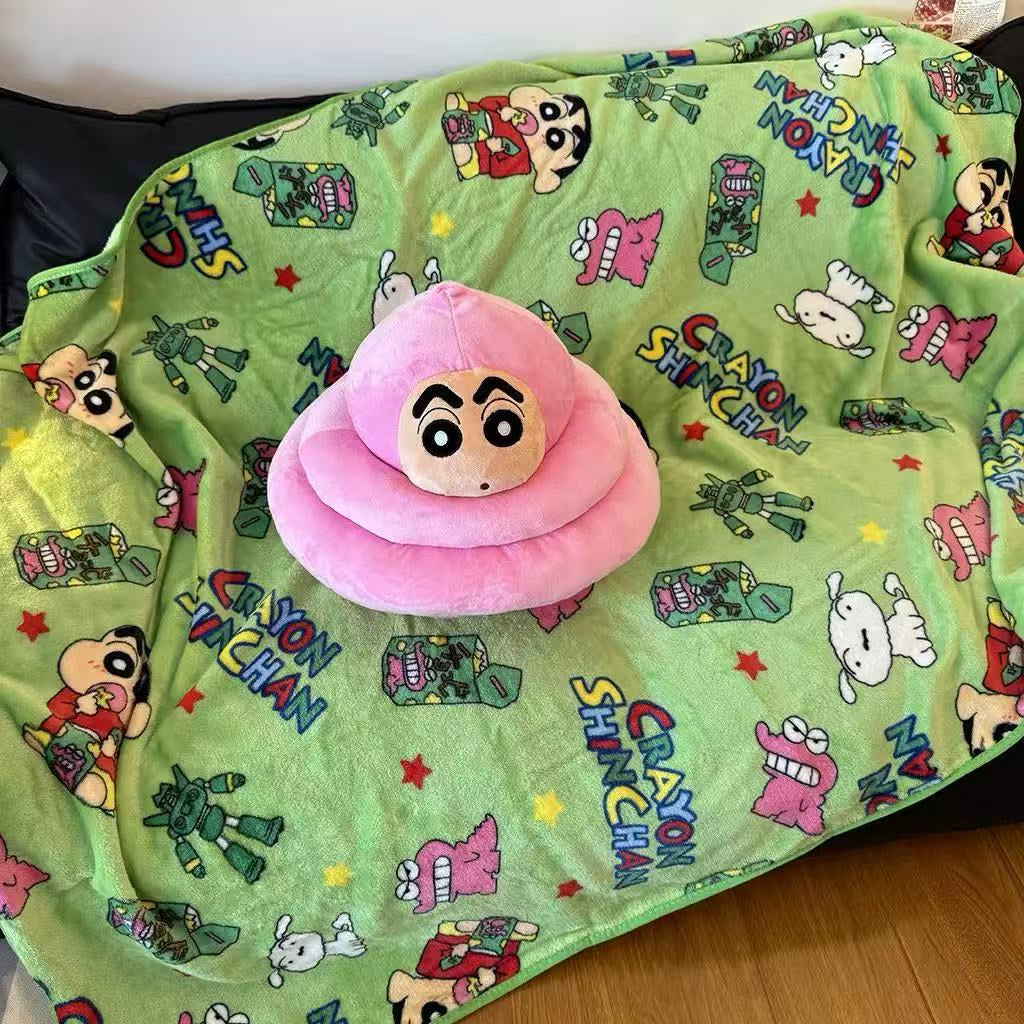 Poop Plush Pillow Blanket 2 in 1 Car Throw Cushion