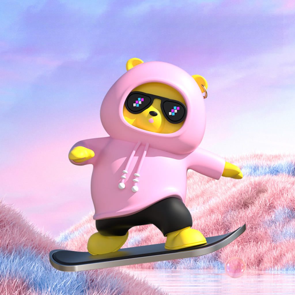Skateboard Bear Car Ornament
