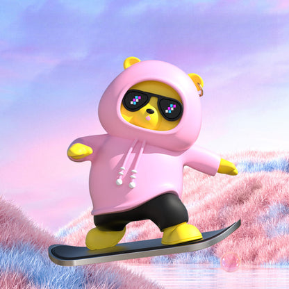 Skateboard Bear Car Ornament