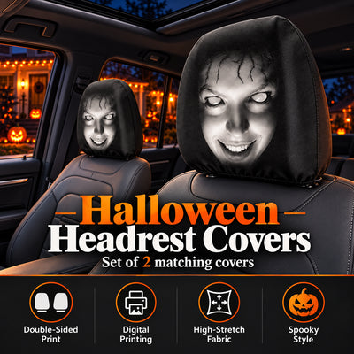 Feature illustration for Cracked Face stretch fabric headrest covers