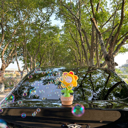 CARMOJ Automatic bubble machine installed on a car roof
