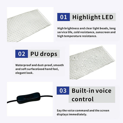CARMOJ Flexible LED panel material and voice-control module details