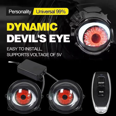 CARMOJ Single adjustable Devil Eye LED car light with controller and remote