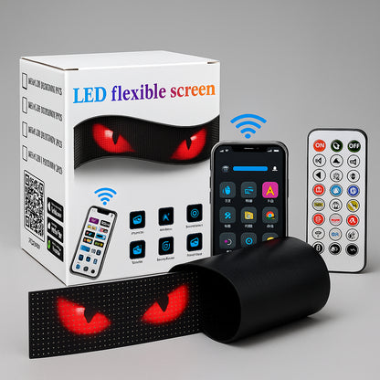 CARMOJ Small Devil Eyes LED panel with controller, remote and packaging