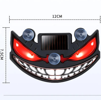 CARMOJ Solar-powered Demon Eye LED car light size and dimensions