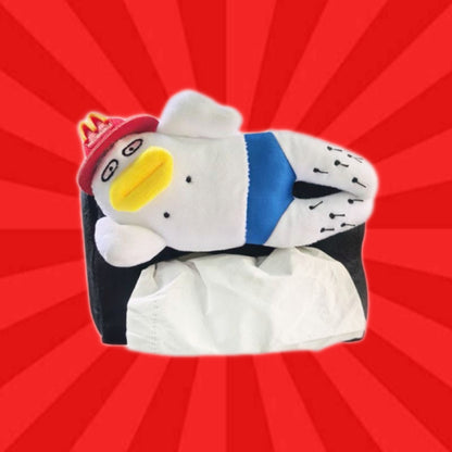 CARMOJ White character car tissue box holder, front view
